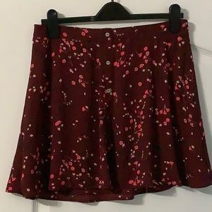 Express Floral Skirt Med